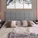 Ver imagem 2 de Cabeceira para Cama Casal Bia1,40 Estofada Suede Cinza - Rede Móveis