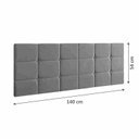 Ver imagem 5 de Cabeceira para Cama Casal Bia1,40 Estofada Suede Cinza - Rede Móveis
