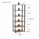 Ver imagem 3 de Guarda-Roupa Closet Modulado 62cm 6 Prateleiras Siena Yescasa Marrom/Petro