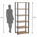 Ver imagem 5 de Guarda-Roupa Closet Modulado 62cm 6 Prateleiras Siena Yescasa Marrom/Preto