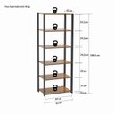 Ver imagem 4 de Guarda-Roupa Closet Modulado 62cm 6 Prateleiras Siena Yescasa Marrom/Preto