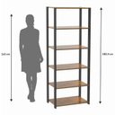 Ver imagem 4 de Guarda-Roupa Closet Modulado 62cm 6 Prateleiras Siena Yescasa Marrom/Petro
