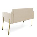 Ver imagem 5 de Sofá Namoradeira 2 Lugares Pé de Ferro Dourado Marisa Suede D03 - D'Rossi Bege