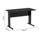 Ver imagem 4 de Mesa Reta 120x60 Uno Escritorio Estudo Home Office