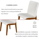 Ver imagem 5 de Kit 6 Cadeira de Jantar Estofada Alice Boucle Branco Base Madeira Castanho - Arkell