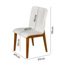 Ver imagem 7 de Kit 6 Cadeira de Jantar Estofada Alice Boucle Branco Base Madeira Castanho - Arkell
