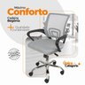 Cadeira de Escritório Begonia Tela Mesh Cinza + E-book - 4