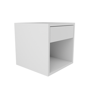 Mesa de Cabeceira com Gaveta - Design Compacto e Versátil- Quarto/sala/escritório/comércio -branco