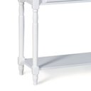 Ver imagem 3 de Bancada Aparador Mini Lavabo 1 Gaveta e Prateleira com Cuba Linz Móveis - Branco/imbuia Glazer
