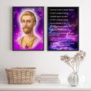 Ver imagem 2 de Kit 2 Quadros Saint Germain Decreto Chama Violeta 24x18cm - com Vidro:madeira Preta