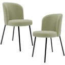 Ver imagem 1 de Kit 2 Cadeiras Sala de Jantar Estofada Gavi L02 Bouclê Oliva Lyam Decor