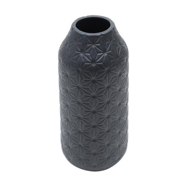 Vaso Decorativo de Cerâmica Preto 31x14cm Royal Decor