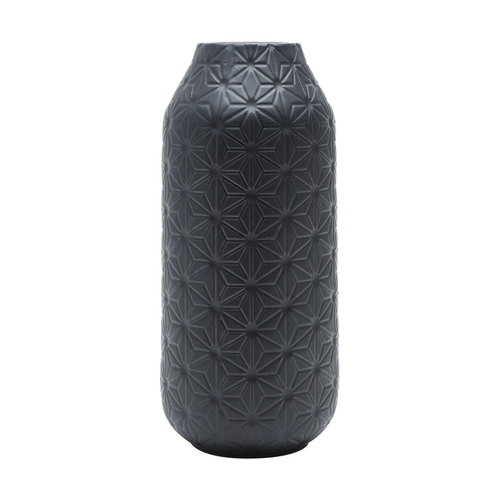 Vaso Decorativo de Cerâmica Preto 31x14cm Royal Decor - 4