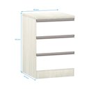 Ver imagem 2 de Mesa de Cabeceira 3 Gavetas 40cm Estrutura Legno Crema Prime Plus Luciane Móveis