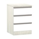 Ver imagem 1 de Mesa de Cabeceira 3 Gavetas 40cm Estrutura Legno Crema Prime Plus Luciane Móveis