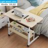 MESA PARA NOTEBOOK ALTURA AJUSTAVEL HOME OFFICE CAMA RODINHAS E 2 PRATELEIRAS MULTIUSO LUXO - 6