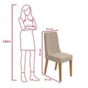 Ver imagem 4 de Conjunto Sala de Jantar Mesa Easy Pop 120x80cm Tampo Vidro/mdf com 4 Cadeiras Seat Linho Rinzai Bege