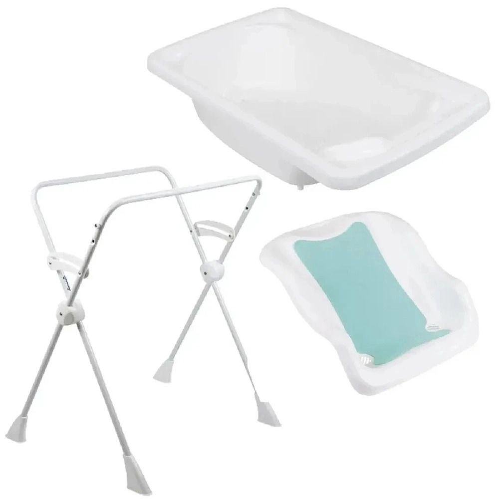 Kit Banho Burigotto Banheira com Suporte e Assento Redutor Branco - 6