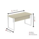 Ver imagem 2 de Mesa Escritório 1340x600x750mm M1340pe40tub Castanheira Natural-branco