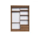 Ver imagem 3 de Guarda-roupa Solteiro Oxford 4 Portas 2 Gavetas Freijó/cinza - Irm Móveis