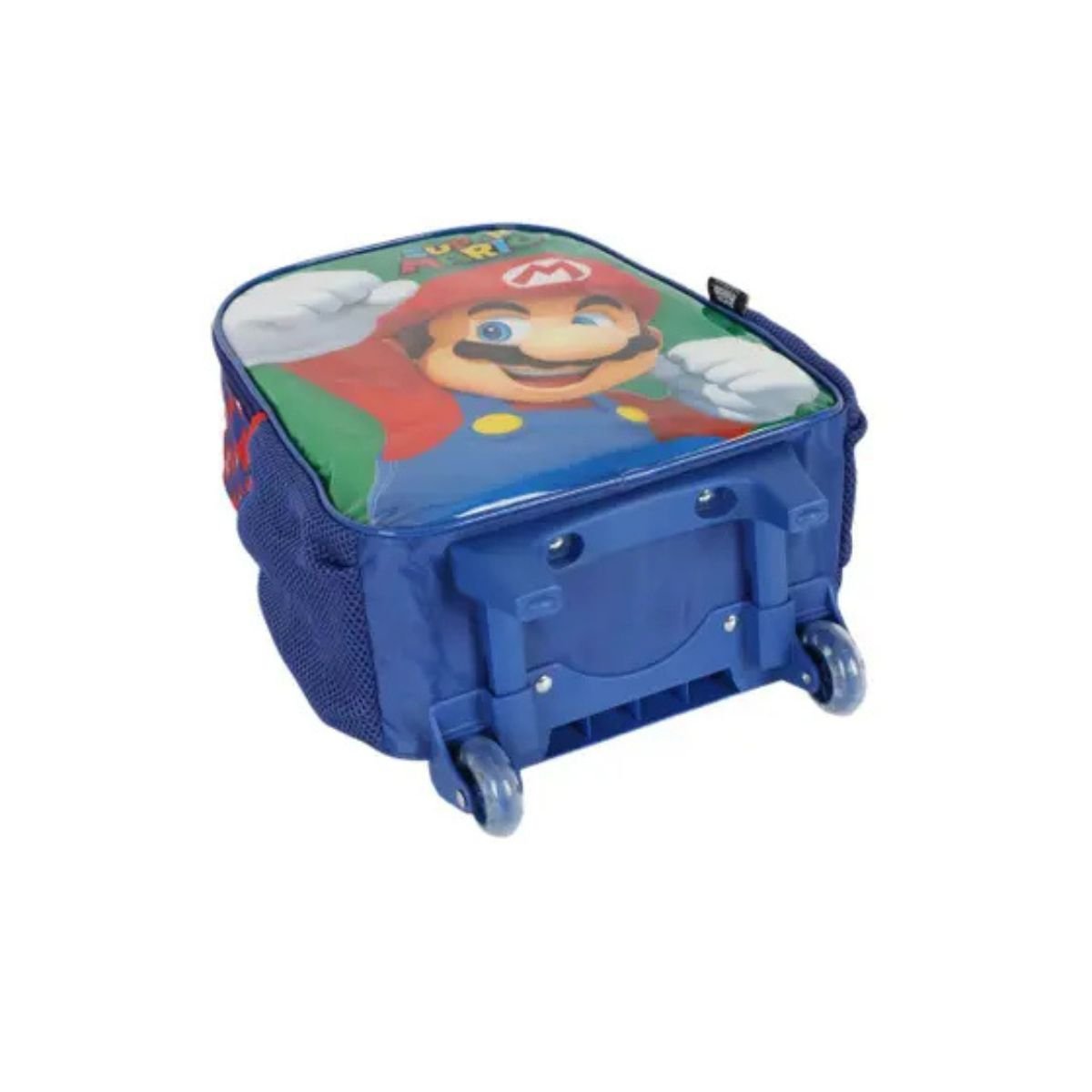 Kit Mochila Rodinha Lancheira Estojo Duplo Super Mario Verde Luxcel - 3