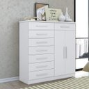 Ver imagem 1 de Cômoda 2 Portas 8 Gavetas Verona Plus Albatroz Móveis