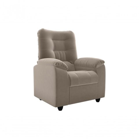 Poltrona Reclinável Onix 1 Lugar Veludo Capuccino Matrix
