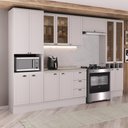 Ver imagem 1 de Cozinha Completa Milla Concept 14 Portas 3 Gavetas MDF 340cm Branco