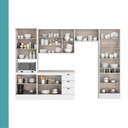 Ver imagem 3 de Cozinha Completa Milla Concept 14 Portas 3 Gavetas MDF 340cm Branco