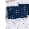 Jogo de Lençol Cama Solteiro 2 peças Micropercal 200 fios Petit Poá:Azul Marinho - 1