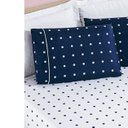 Ver imagem 1 de Jogo de Lençol Cama Solteiro 2 peças Micropercal 200 fios Petit Poá:Azul Marinho