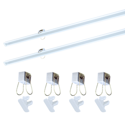 Perfil Embutir Led 20x11mm Branco 2x1m Gesso Aura Ilunato - 1
