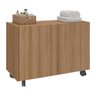 Gabinete Armário de Banheiro 62,5cm com Rodízios 2 Portas Multimóveis Mp5043 Rustic - 2