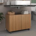 Ver imagem 1 de Gabinete Armário de Banheiro 62,5cm com Rodízios 2 Portas Multimóveis Mp5043 Rustic