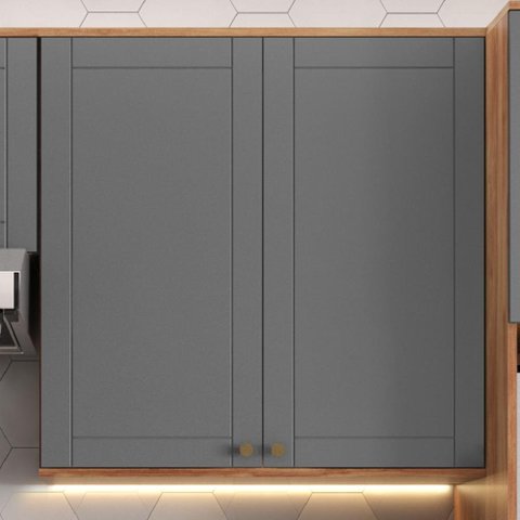 Armário Aéreo Bella 2 Portas de Nog/cinza 80 Cm Carraro
