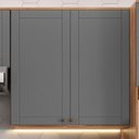 Ver imagem 1 de Armário Aéreo Bella 2 Portas de Nog/cinza 80 Cm Carraro