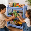 Ver imagem 5 de Estante Azul 3 Andares Multiuso Rack Organizador Prateleiras Fruteira Modular