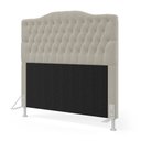 Ver imagem 2 de Cabeceira Pollux 140 / N-037 Bouclê Off White Aradecor