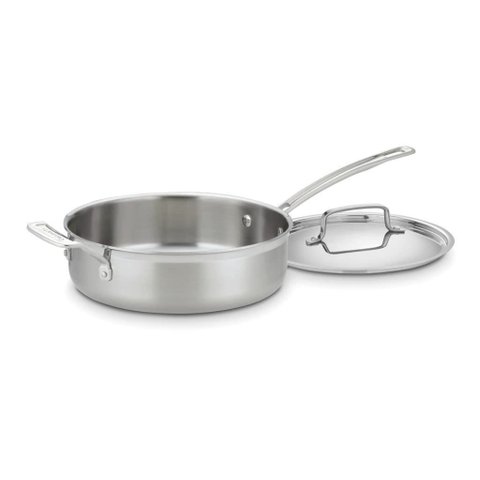 Cuisinart Frigideira Aço Inox 3,5 Litros com Tampa e Auxiliar
