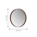 Ver imagem 2 de Espelho Redondo Decorativo 50 Cm Torino Castanho