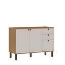 Ver imagem 1 de Balcão Provence 2 Portas 2 Gavetas MDF-MDP 120cm Cinamomo-Off White