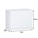 Ver imagem 2 de Baú Amanda Organizador Multiuso Multifuncional MDP 90cm Branco - AJL Móveis