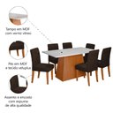 Ver imagem 5 de Conjunto Sala de Jantar Mesa 1,60m Trento 6 Cadeiras Trieste Dobuê