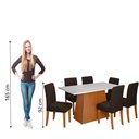 Ver imagem 6 de Conjunto Sala de Jantar Mesa 1,60m Trento 6 Cadeiras Trieste Dobuê