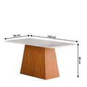 Ver imagem 3 de Conjunto Sala de Jantar Mesa 1,60m Trento 6 Cadeiras Trieste Dobuê