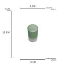 Ver imagem 5 de VASO VIDRO VERDE/BRANCO 9x15cm
