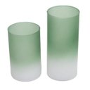 Ver imagem 4 de VASO VIDRO VERDE/BRANCO 9x15cm
