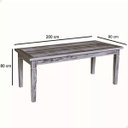 Ver imagem 3 de Mesa de Jantar Retangular 2 m Madeira Maciça