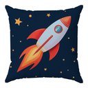 Ver imagem 2 de Kit 2 Capas Almofadas Astronauta Nome 45x45 Id Decor:Letra C