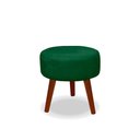 Ver imagem 3 de Kit 02 Puff Redondo Decorativo Panqueta de Apoiar Os Pés Suede Verde